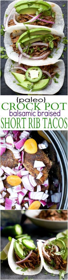 Paleo Balsamic Braised Short Rib Tacos