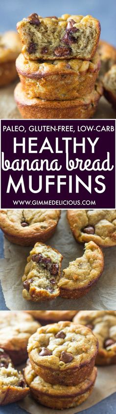 Paleo Banana Bread Muffins (Gluten free, Low-Carb