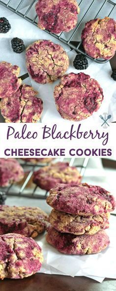 Paleo Blackberry Cheesecake Cookies
