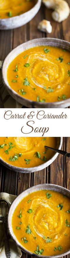 Paleo Carrot Soup with Coriander