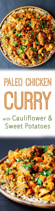 Paleo Chicken Curry with Cauliflower & Sweet Potatoes |Gluten Free One Pot Meals