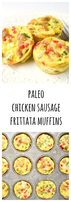 Paleo Chicken Sausage Frittata Muffins