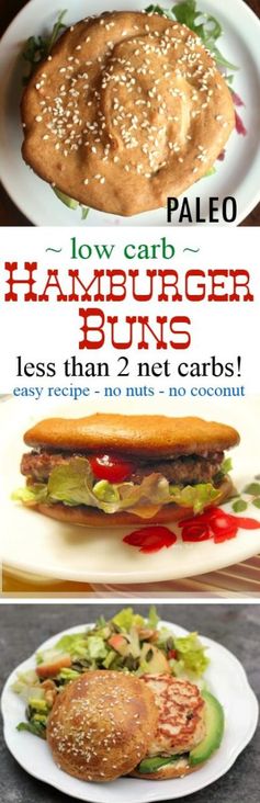 Paleo Hamburger Bun - Tahini Bread (keto, low carb, nut free