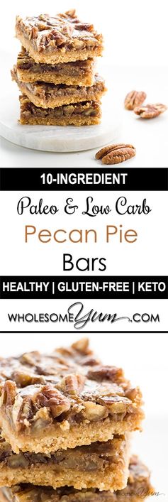 Paleo Pecan Pie Bars (Low Carb, Gluten-free