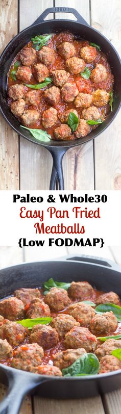 Pan Fried Meatballs - Low FODMAP & Paleo