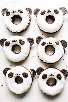 Panda Baked Double Chocolate Doughnuts