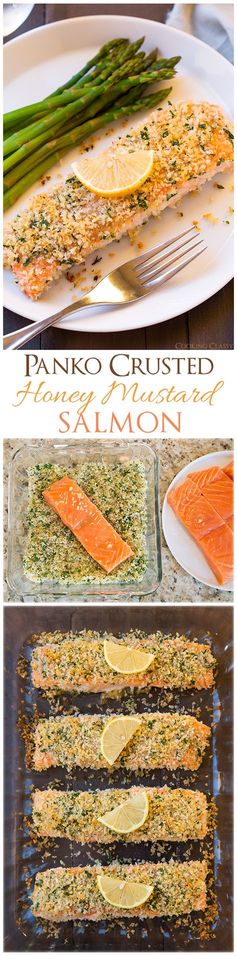 Panko Crusted Honey Mustard Salmon