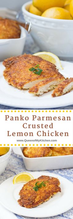 Panko Parmesan Crusted Lemon Chicken