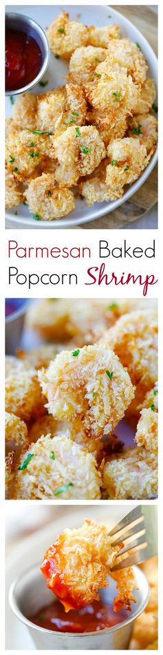 Parmesan Baked Popcorn Shrimp