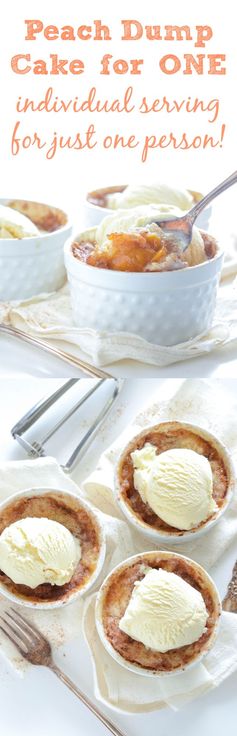 Peach Dump Cake For One