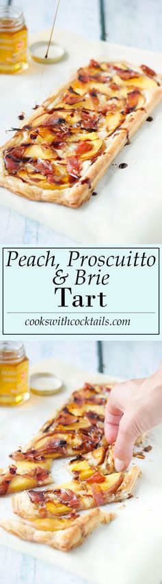 Peach, Proscuito & Brie Tart