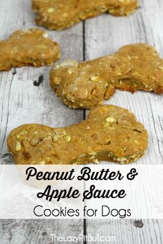 Peanut Butter & Apple Sauce Cookies for Dogs