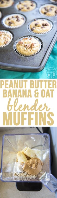 Peanut Butter, Banana and Oat Blender Muffins