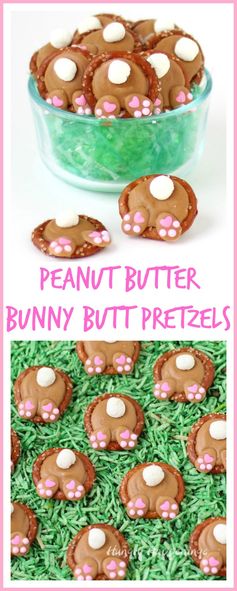 Peanut Butter Bunny Butt Pretzels
