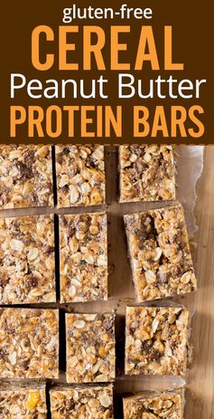 Peanut Butter Cereal Bars (Gluten Free & Vegan