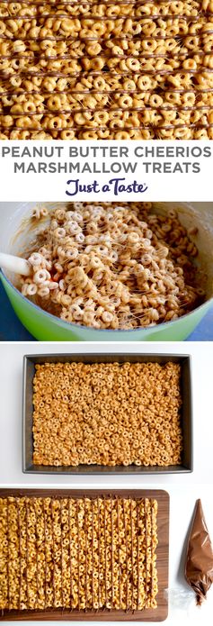 Peanut Butter Cheerios Marshmallow Treats