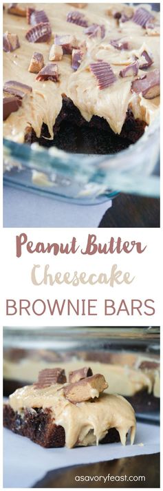 Peanut Butter Cheesecake Brownie Bars