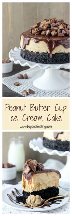 Peanut Butter Cup Ice Cream Cake