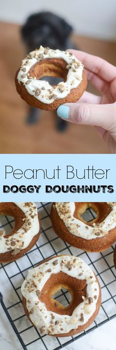 Peanut Butter Dog Doughnuts