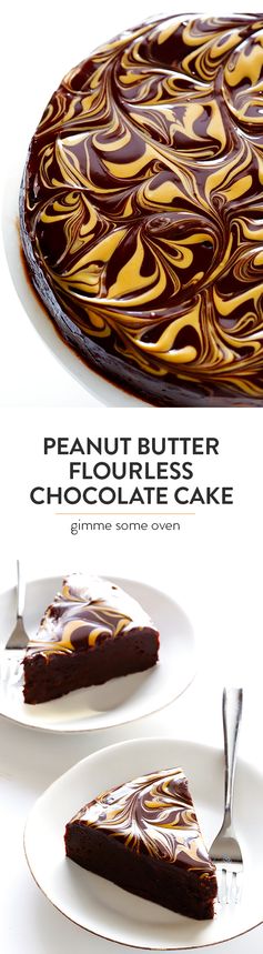 Peanut Butter Flourless Chocolate Cake