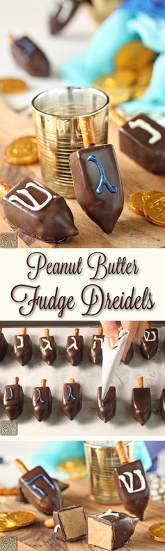 Peanut Butter Fudge Dreidels