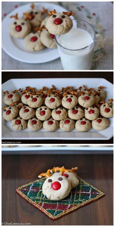 Peanut Butter Reindeer Cookies (Guest Post on Twin Stripe