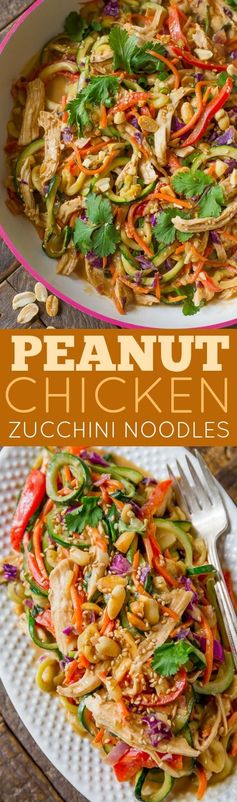 Peanut Chicken Zucchini Noodles