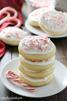 Peppermint Frosted Soft Batch Sugar Cookies