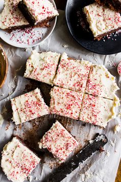 Peppermint Hot Chocolate Brownies