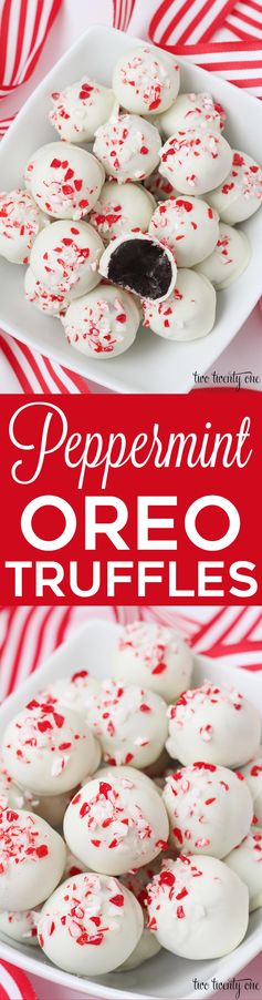 Peppermint Oreo Truffles