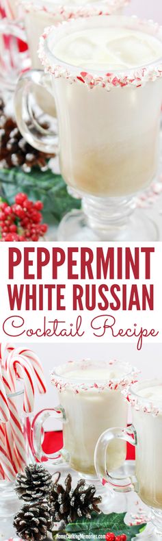 Peppermint White Russian Cocktail