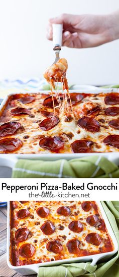 Pepperoni Pizza-Baked Gnocchi