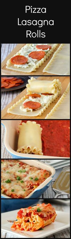 Pepperoni Pizza Lasagna Rolls