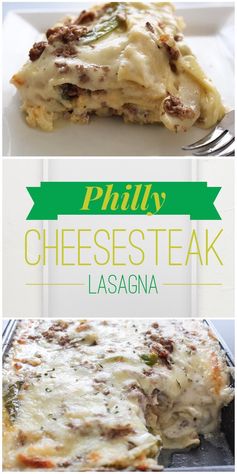 Philly Cheesesteak Lasagna