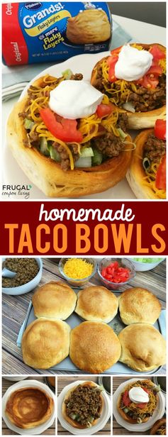 Pillsbury Grands Homemade Taco Bowls