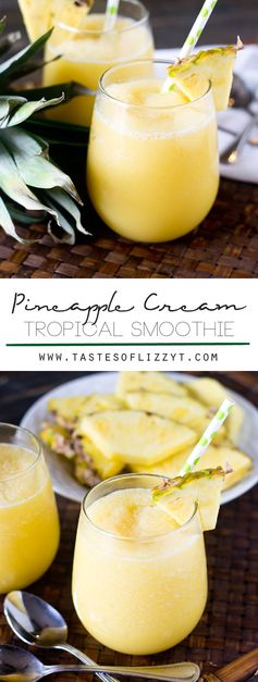 Pineapple cream tropical smoothie