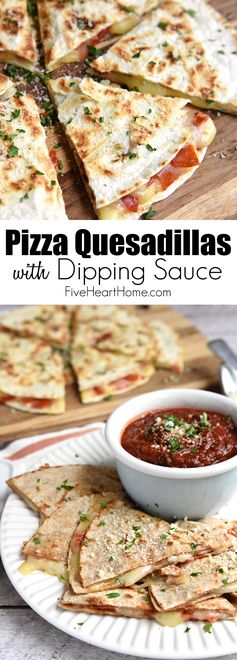 Pizza Quesadillas with Dipping Sauce