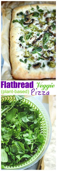 Plant Based Flatbread Veggie Pizza