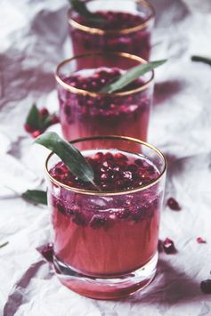 Pomegranate, Ginger and Sage Spritzers