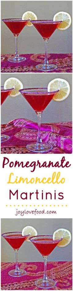 Pomegranate Limoncello Martinis