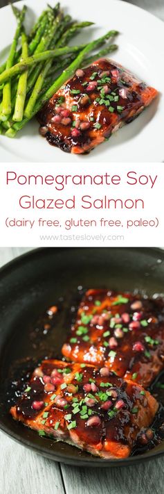 Pomegranate Soy Glazed Salmon
