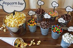 Popcorn bar with printable labels