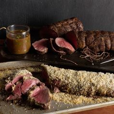 Porcini-Crusted Beef Tenderloin with Truffle Butter Sauce