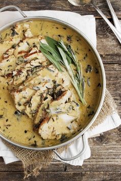 Pork Loin with Wine and Herb Gravy