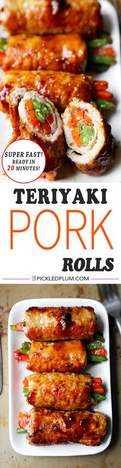 Pork Rolls with Teriyaki Sauce