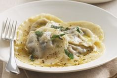 Portobello mushroom and goat's cheese ravioli