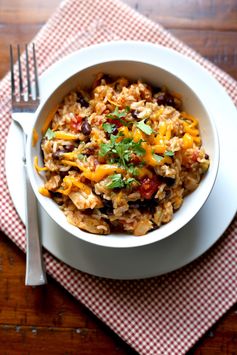 Pressure Cooker Chicken, Black Bean, and Rice Burrito Bowls