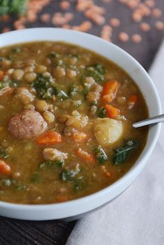 Pressure Cooker Smoky Lentil and Potato Soup