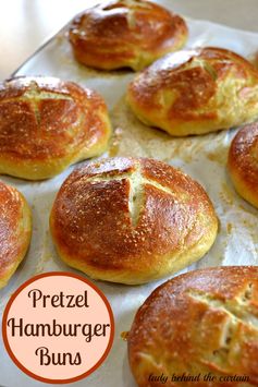 Pretzel Hamburger Buns