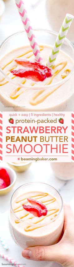 Protein-Packed Strawberry Peanut Butter Smoothie